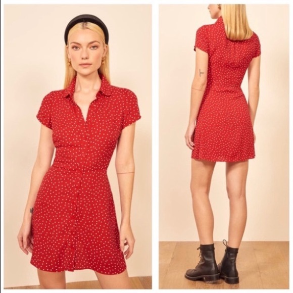 Reformation Dresses & Skirts - New Reformation Sunday Ditty Red Polka Dot Dress 0